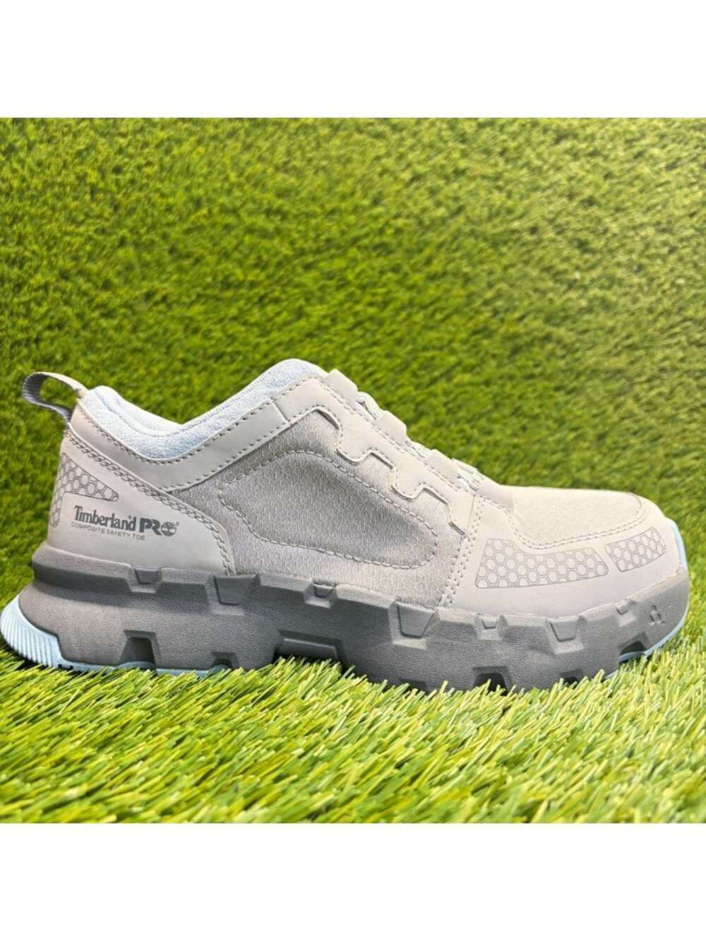 Timberland Pro Powertrain EV Women Size 8.5 Gray Composite Toe Safety Work Shoes